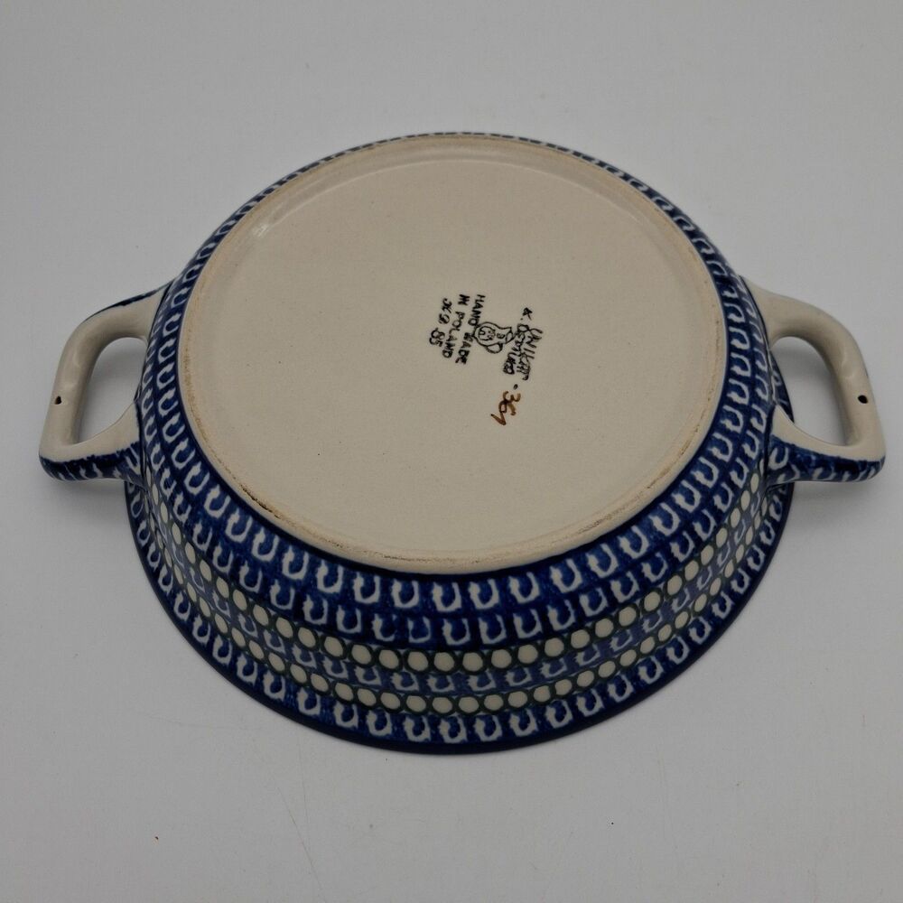 Polish Pottery 8" Baking Dish Unikat - 361 K. Deptula - Picture 6 of 8